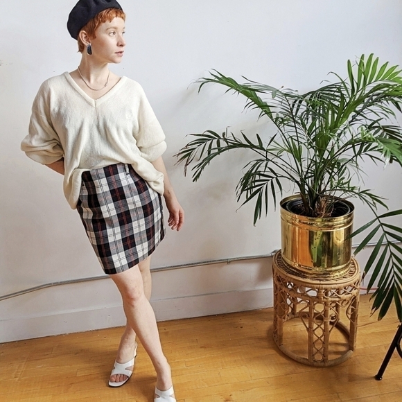 Vintage Dresses & Skirts - Vintage 90s Plaid Mini Skirt